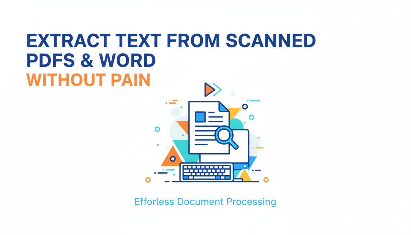 Extract text from scanned PDFs and Word without pain